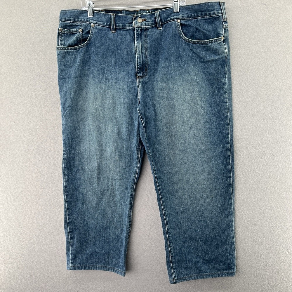 Vintage Sonoma Mens Straight Leg Baggy Relaxed Fit Denim Blue Jeans Size 46X29